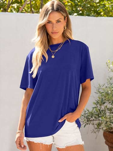 ANRABESS Women's Oversized T-Shirts Casual Loose Short Sleeve Tops 2025 Summer Trendy Outfits