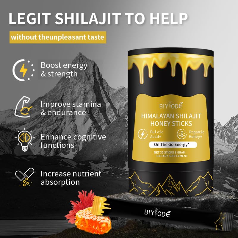 Taste of Honey Shilajit for Men & Women | Pure Himalayan Shilajit with Ashwagandha & Gokshura | Fulvic Acid & 85+ Trace