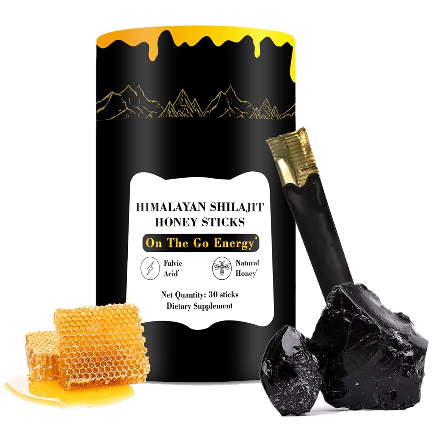 Pure Himalayan Resin Shilajit Honey Sticks, High Potency Herbal Blend for Energy Boost & Immune Support
| Shilajit Hone