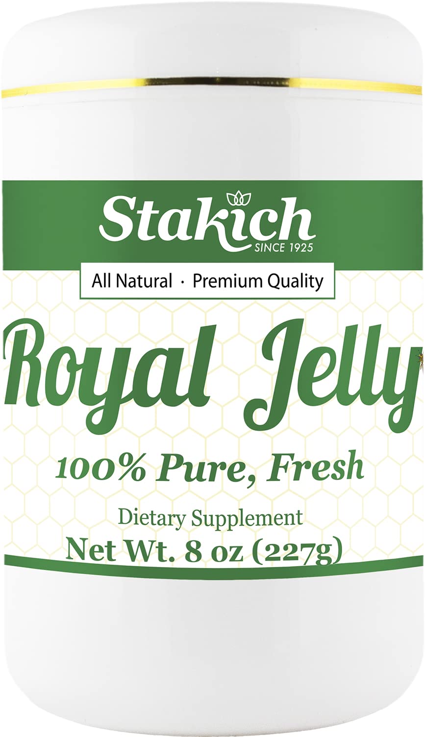 Stakich Fresh Royal Jelly - Pure, All Natural - No Additives/Flavors/Preservatives Added - Suitable for Health-conscious