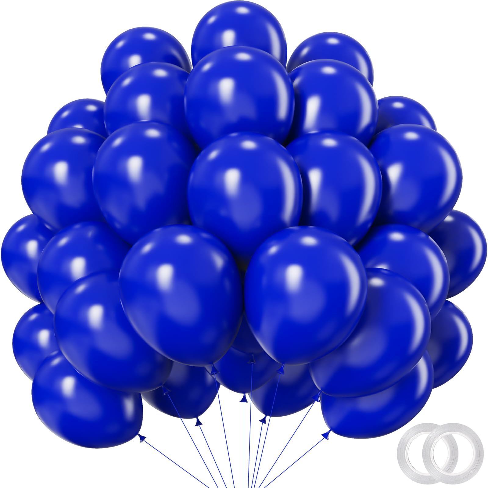 Royal Blue Balloons - 12 Inch 100pcs Latex for Birthday Party - Patriotic Decorations with Ribbons
Royal Blue Balloons -