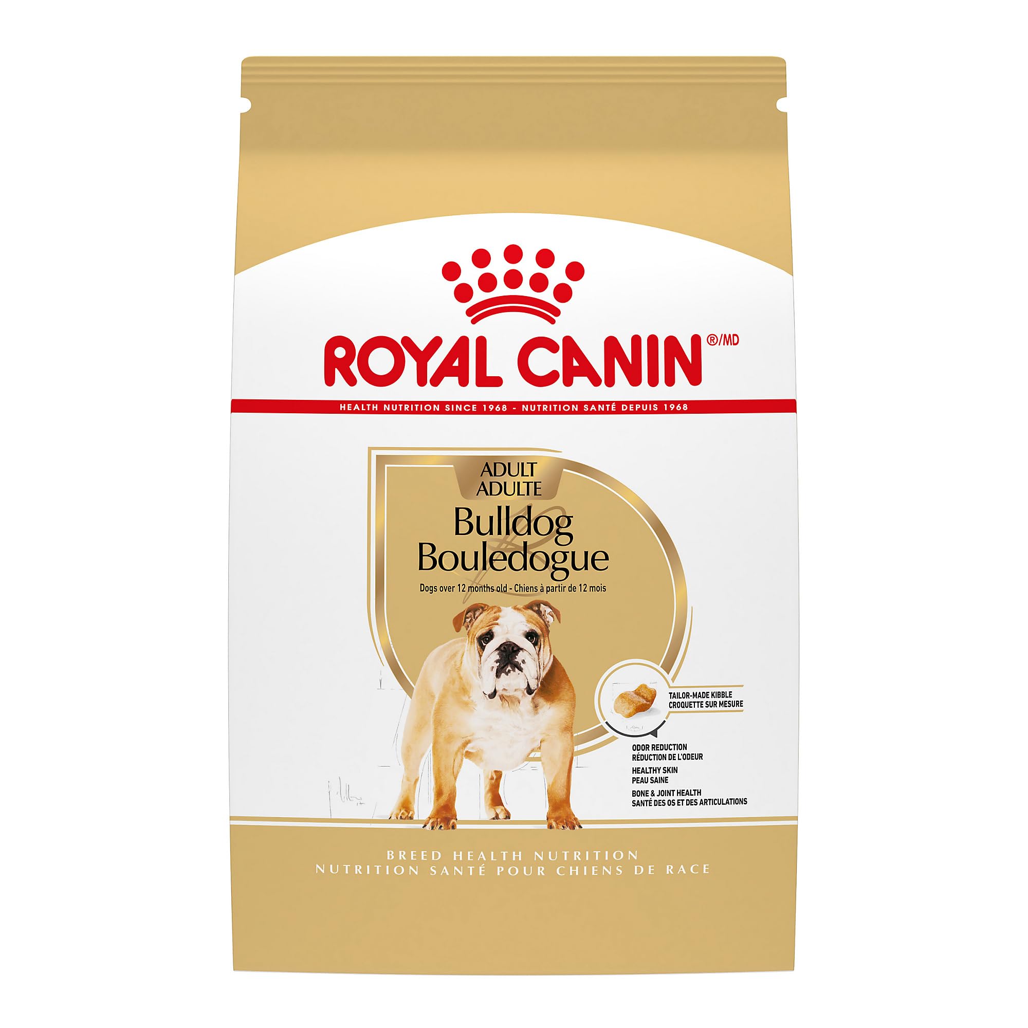 Royal Canin Bulldog Adult Dry Dog Food for Large Breed Dogs, Optimal Nutrition for Flat-Faced Pups, 30 lb Bag
| Royal C