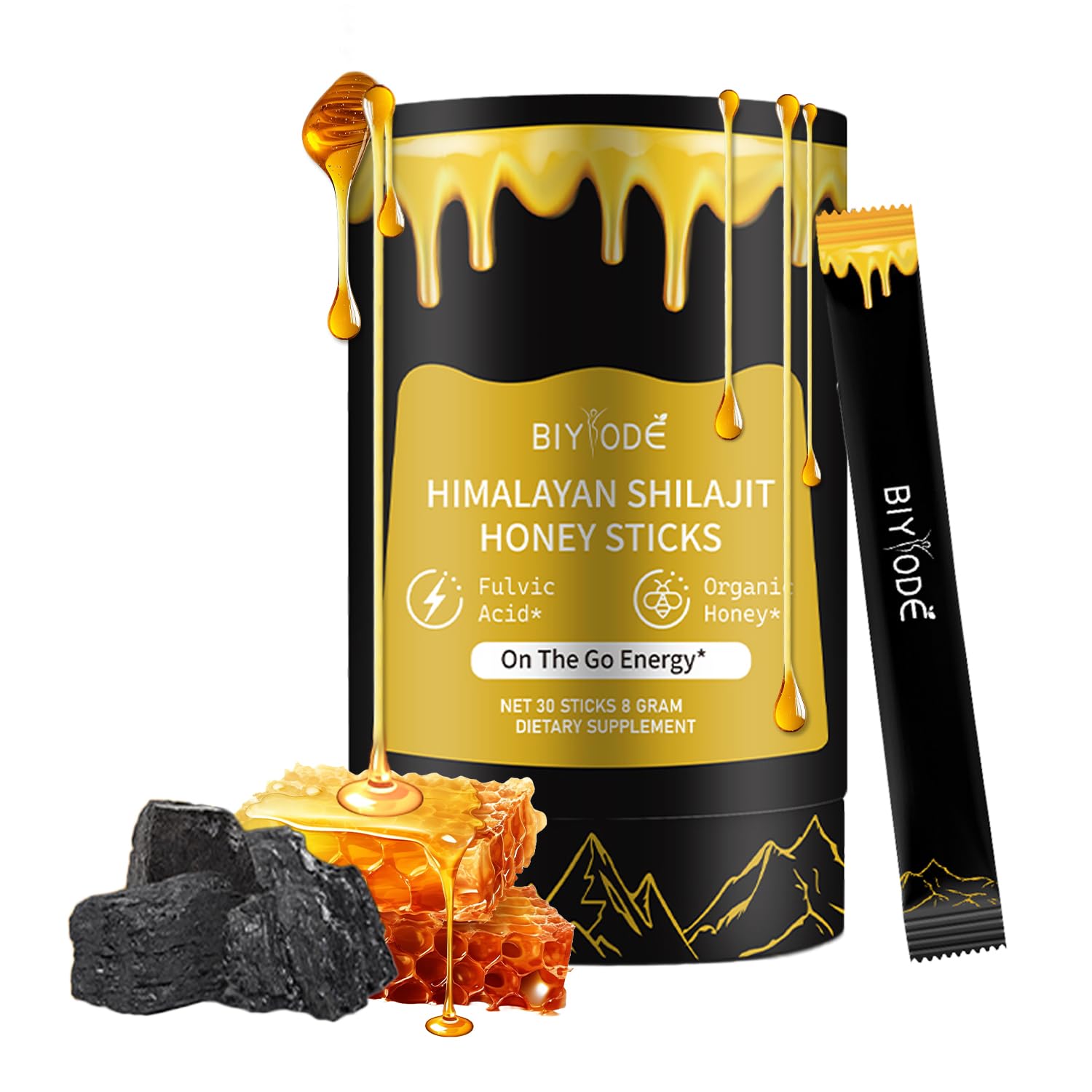 Taste of Honey Shilajit for Men & Women | Pure Himalayan Shilajit with Ashwagandha & Gokshura | Fulvic Acid & 85+ Trace