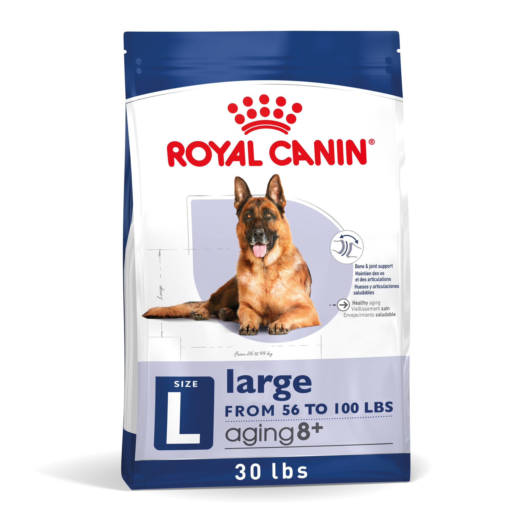 Royal Canin Size Health Large Aging Dog Food + 30 lb Bag + High Nutritional Value for Senior Dogs + Joint Support + Easy