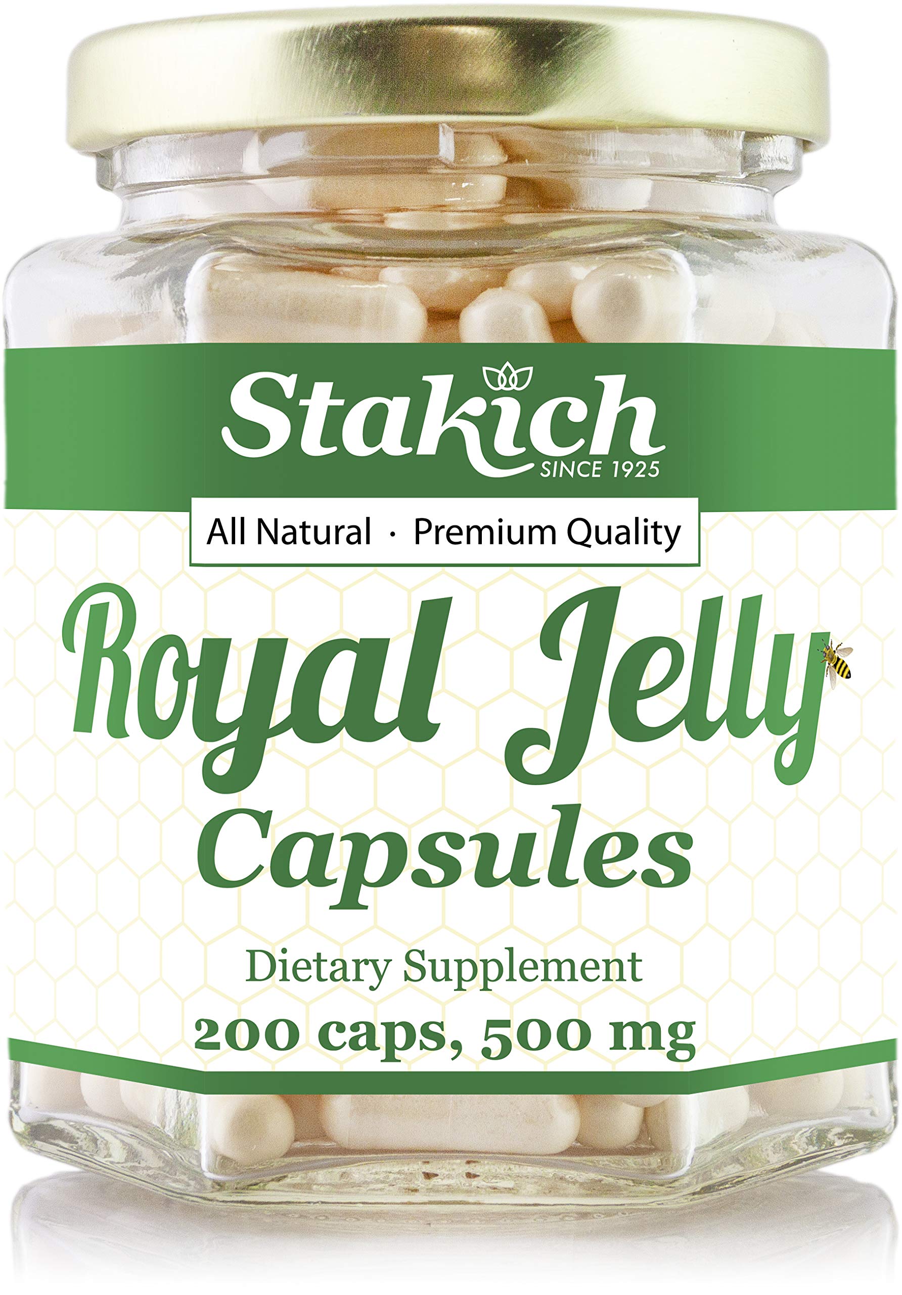 Stakich Royal Jelly Capsules 500 mg Benefits for Men's Health During Fitness
| Stakich 500 mg Royal Jelly Capsules Natu