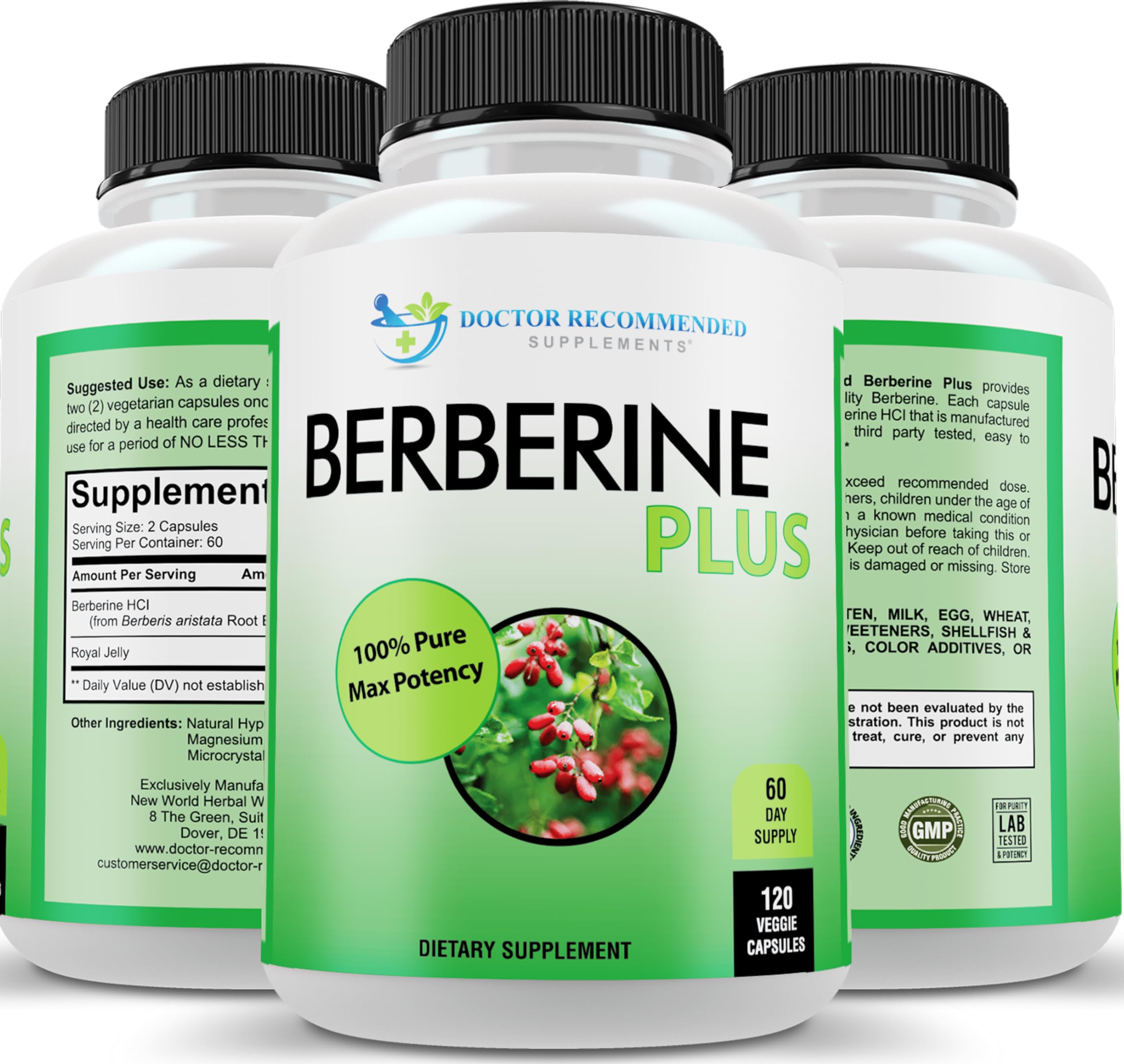 Doctor Recommended Berberine Plus 1200mg Supplements for Better Digestive Health
| Berberine Plus 1200mg 120 Veggie Cap